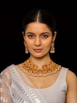 Shlok Jewels - Hamsa Necklace & Earring Set
