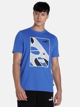 Puma - Graphics Court Mens Blue T-shirt