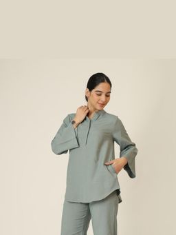 Saltpetre - Green Sylvia Flared Sleeves Tunic