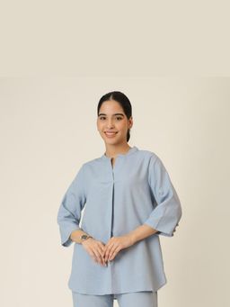 Saltpetre - Blue Sherry Single Pleated Tunic