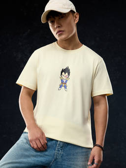 The Souled Store - Men Cream Official Dragon Ball Classic Fit T-shirt