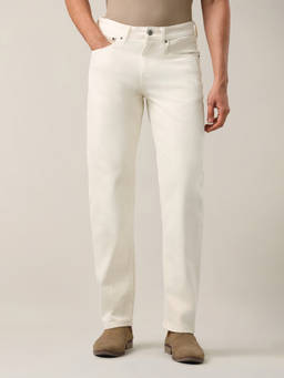 U.S. Polo Assn. Denim Co. - Men Off White Shawn Relaxed Fit Jeans
