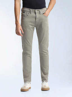 Flying Machine - Men Grey Mid Rise Slash Slim Fit Jeans