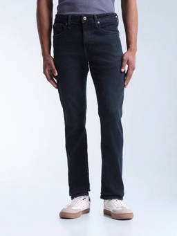 Flying Machine - Men Navy Blue Freddie Slim Fit Rinsed Jeans