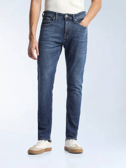 Flying Machine - Men Blue Slash Slim Fit Whiskered Jeans