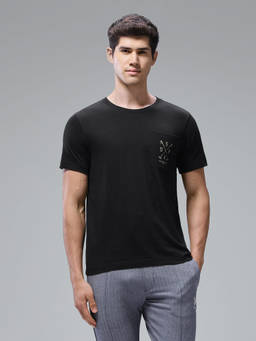 U.S. POLO ASSN. - Men Black Solid Regular Fit T-shirt