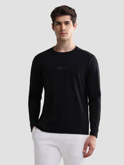 U.S. POLO ASSN. - Men Black Solid Slim Fit T-shirt