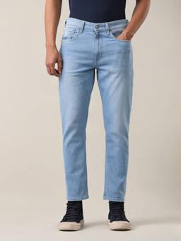 U.S. Polo Assn. Denim Co. - Men Light Blue Cole Slim Fit Solid Jeans