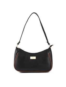 Strokes by Namrata Mehta - Charcoal Caramel Baguette Bag