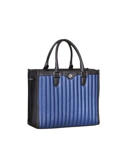 Nestasia - Vegan Leather Midnight Blue Book Tote (M)