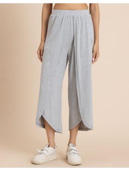 Moomaya - Women Grey Solid Tulip Zumba Dance Jersey Crop Pant