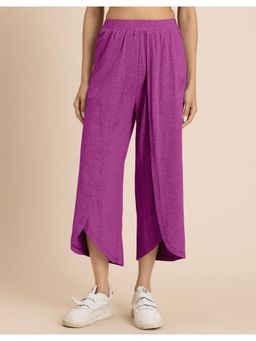 Moomaya - Women Pink Solid Tulip Zumba Dance Jersey Crop Pant