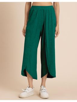 Moomaya - Women Green Solid Tulip Zumba Dance Jersey Crop Pant