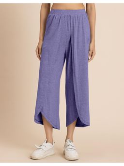Moomaya - Women Lavender Solid Tulip Zumba Dance Jersey Crop Pant