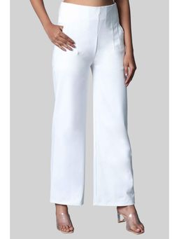 Not So Pink - White Clean Look High Rise Parallel Trouser