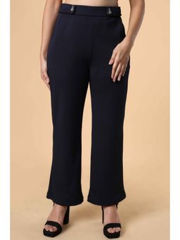 Not So Pink - Blue Belt Looped High Rise Parallel Trouser