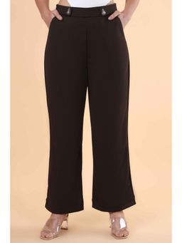 Not So Pink - Brown Belt Looped High Rise Parallel Trouser
