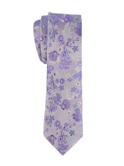 The Tie Hub - Purple Floral Microfiber Neck Tie