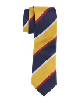 The Tie Hub - Yellow Stripe Microfiber Neck Tie
