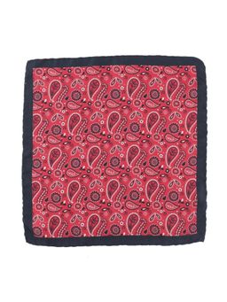 The Tie Hub - Red Paisley Silk Pocket Square