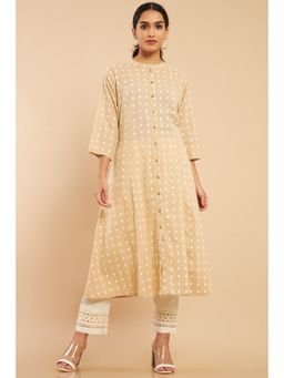 Soch - Women Beige Printed Kurta