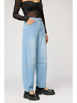 FREAKINS - Rush Blue Barrel Leg Jeans