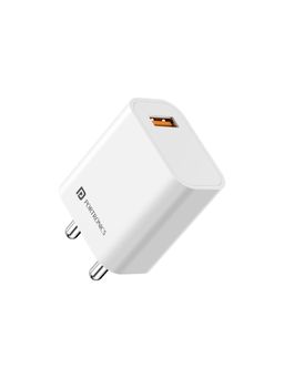 Portronics - Adapto One Plus- 18w 3A Mach USB Fast Charging Adaptor with 1M Cable