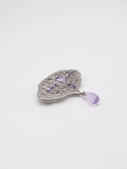 Verona - Amethyst Lavender Silver 925 Brooch