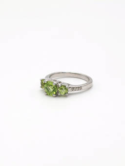 Verona - Peridot Silver 925 Green Ring