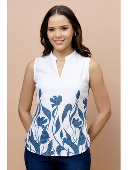 PURYS - Placement Floral Print Sleeveless Top