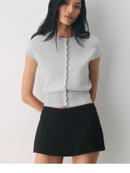 MISS MOSA BY AKANKSHA - Jenna Rib Summer Grey Top