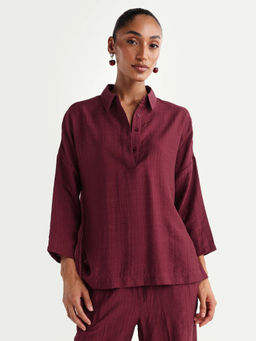RAREISM - Solid Maroon Women Top