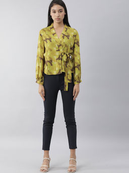 RAREISM - Printed Yellow Women Top