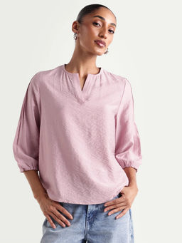 RAREISM - Solid Dusky Pink Women Top
