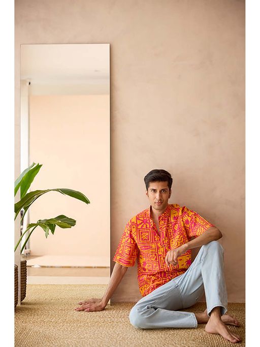 Fancy Pastels Hawaiian Ice Tea Button Down Shirt
