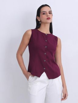 Jaey - Women Wine Valor Chic Top