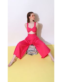Virgio - Pink Bustier and Pant Co Ord (Set of 2)