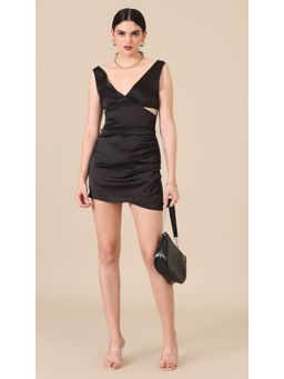 Virgio - Black Bustier Bodycon Mini Dress