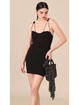 Virgio - Black Slip Bodycon Mini Dress