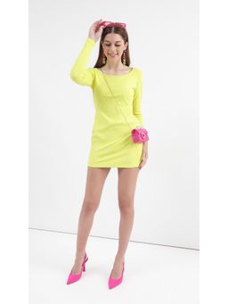 Virgio - Lime Green Bodycon Mini Dress