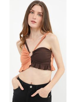 Virgio - Multi Colour Block Crop Top