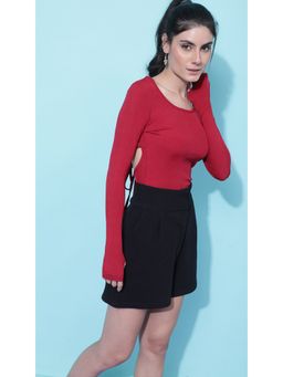 Virgio - Red Styled Back Bodysuit