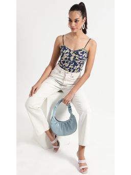 Virgio - Navy Blue Floral Bodysuit