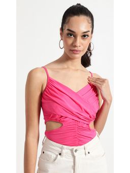 Virgio - Pink Cut Out Bodysuit