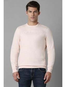 Louis Philippe - Men Casual Beige Embroidered Sweatshirt