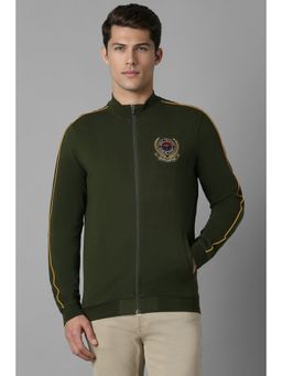 Louis Philippe - Men Casual Olive Embroidered Jacket