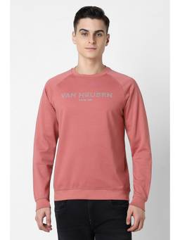 Van Heusen - Men Pink Print Crew Neck Sweatshirt