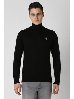 Van Heusen - Men Black Solid Turtle Neck Sweater