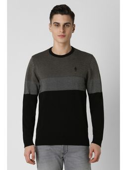 Van Heusen - Men Black Print Crew Neck Sweater