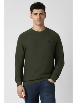 Van Heusen - Men Olive Crew Neck Sweater